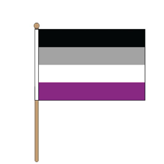 ASEXUAL HAND FLAG - 23cm x 15cm
