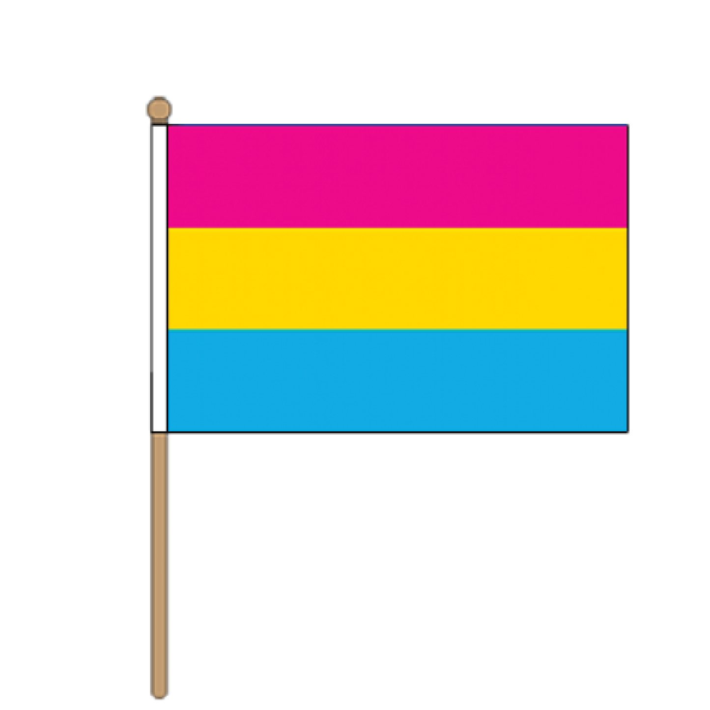 PANSEXUAL HAND FLAG - 23cm x 15cm (9" x 6")