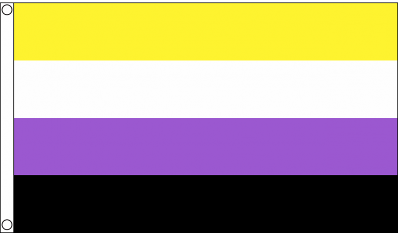 NON-BINARY FLAG - 150cm x 90cm (5’ x 3’)